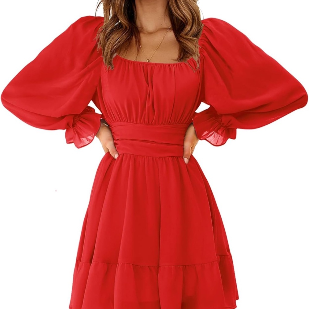 Elegant Red Women's Dress
